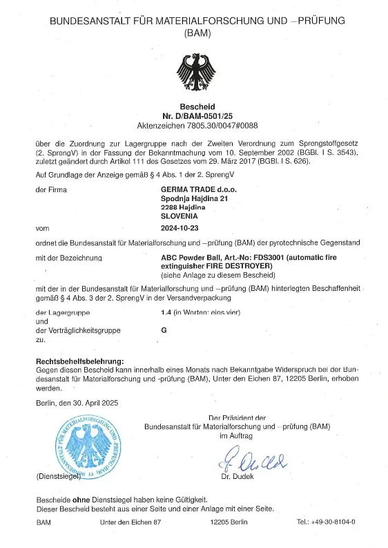 BAM Classification thumbnail - ABC powder