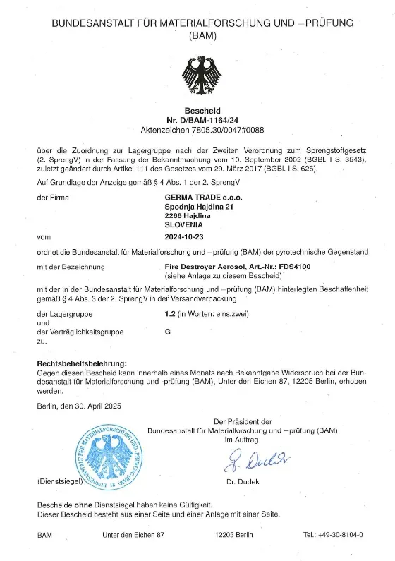 BAM Classification thumbnail - Aerosol