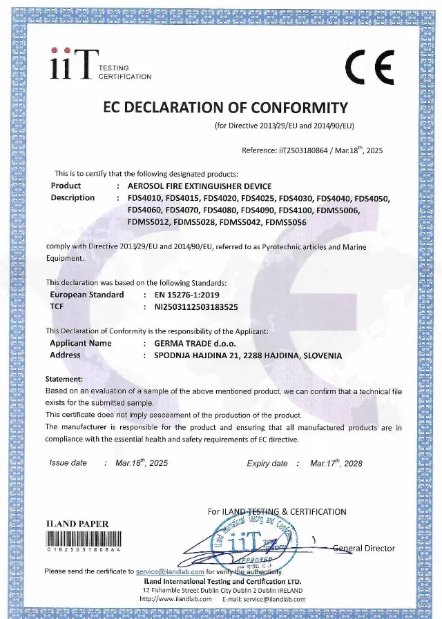 EC Declaration thumbnail - Aerosol