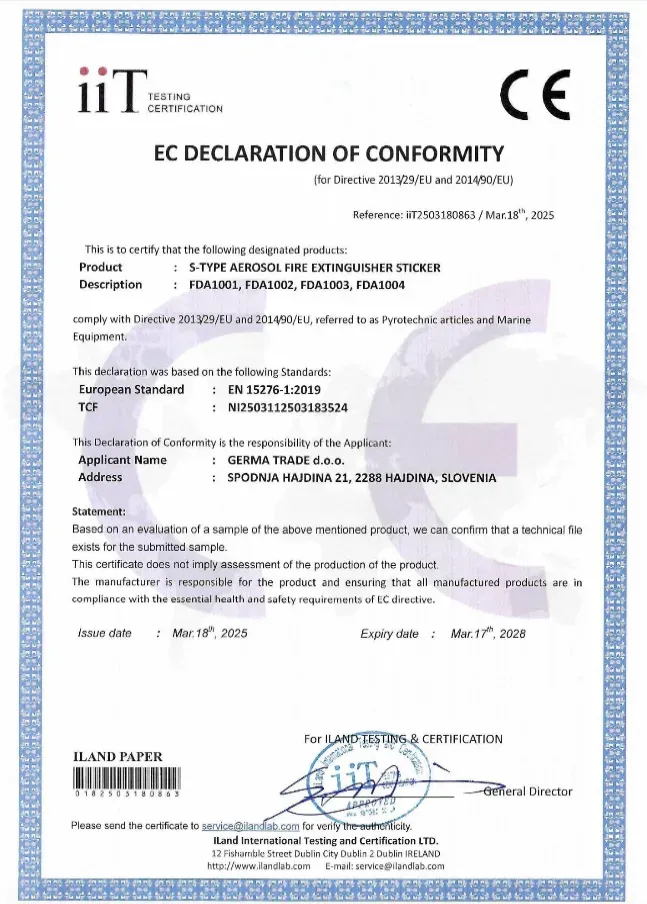 EC Declaration thumbnail - Aerosol