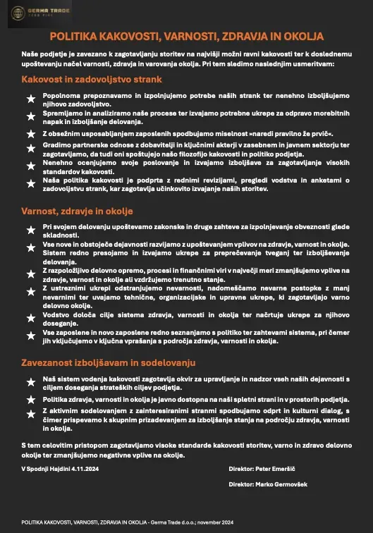 Germa Trade politics