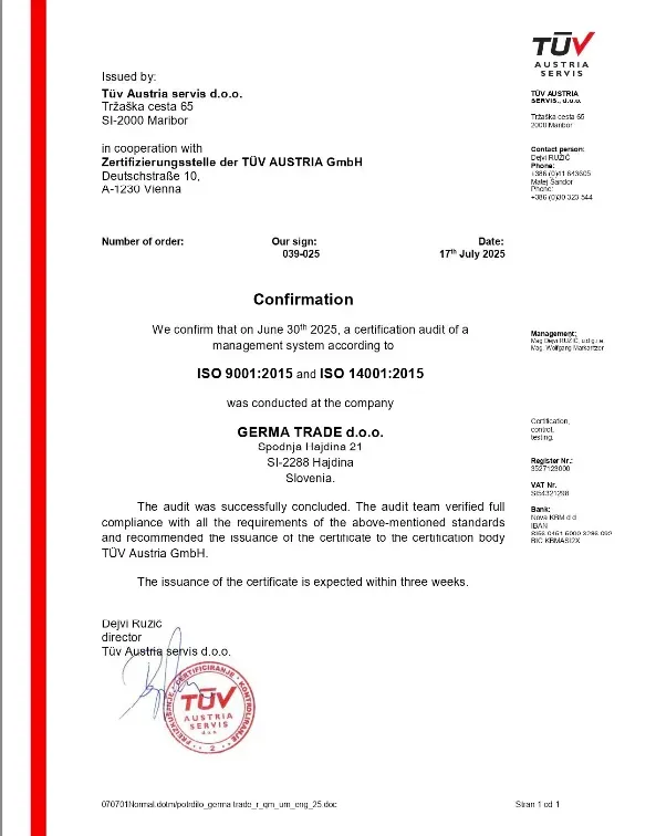 TUV Confirmation thumbail