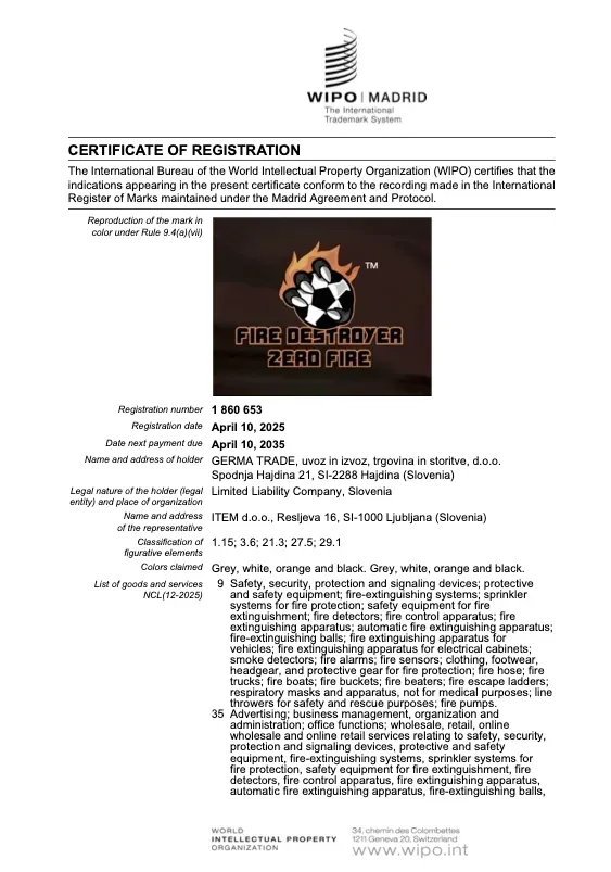 Certificate of Registration